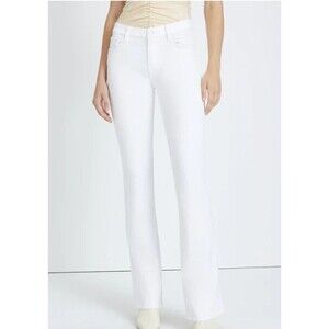 7 For All Mankind Jen 7 Slim Bootcut White Denim Jeans Casual Women's 12 NWT!